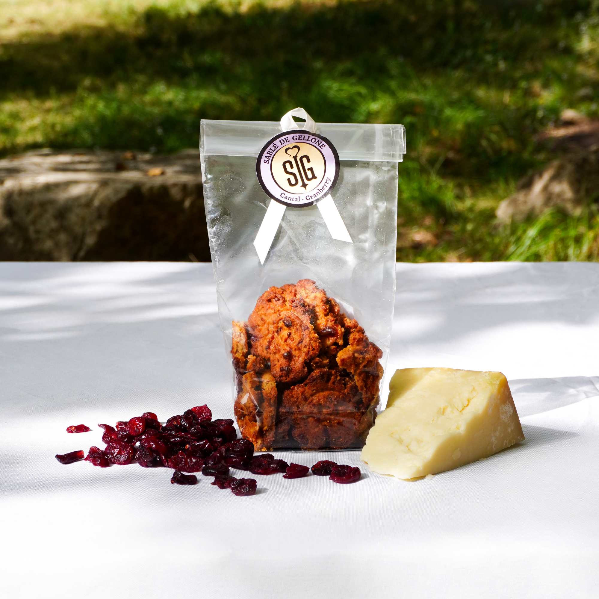 Sachet de sabl&eacute;s cantal et cranberries