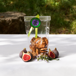 Sachet de sablés figues et thym de Provence mis en scène