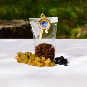 Sachet de sablés olives noires et raisins blonds